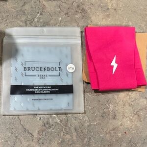 Bruce Bolt Compression Arm Sleeve - Hot Pink Youth size
